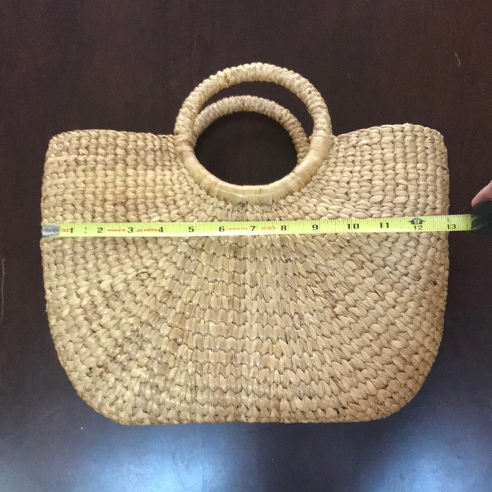 Woven Raffia Straw Tote Bag - Large - Picture 7 of 10